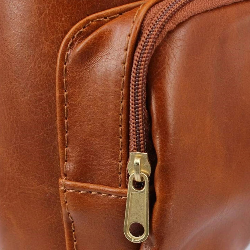 Leather Travel Cigar Humidor with Hygrometer