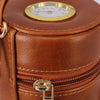 Leather Travel Cigar Humidor with Hygrometer