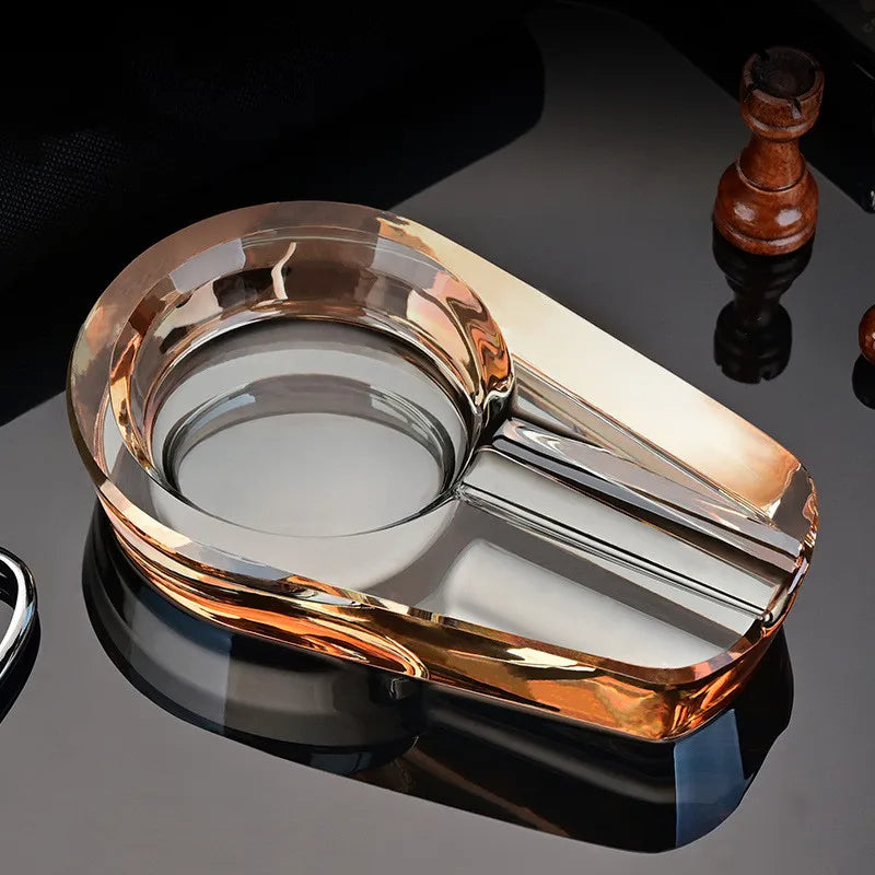 Crystal Cigar Ashtray – Home & Office Tabletop Decor