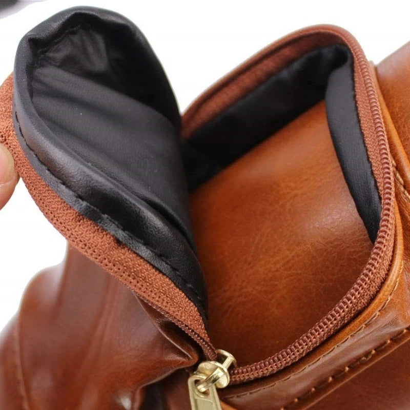 Leather Travel Cigar Humidor with Hygrometer