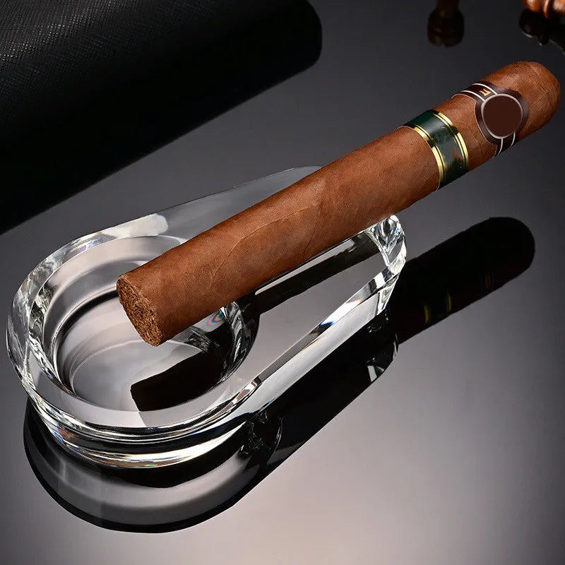 Crystal Cigar Ashtray – Home & Office Tabletop Decor