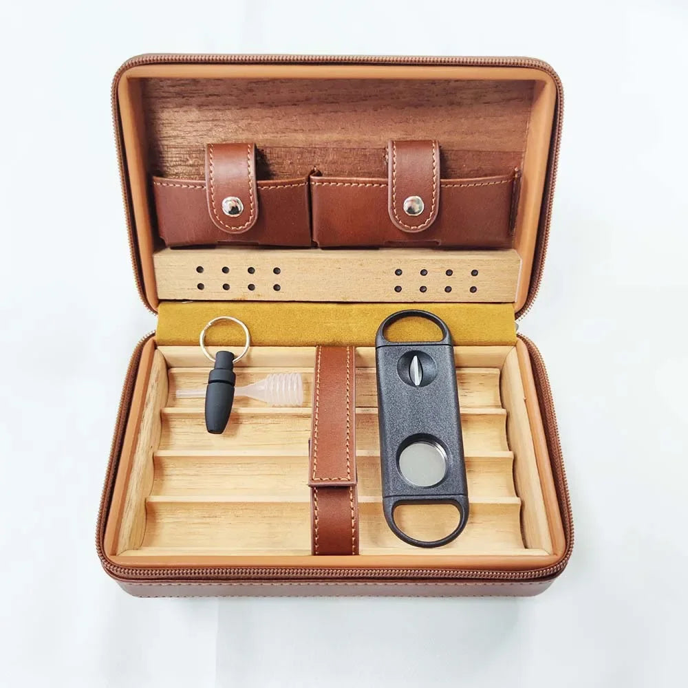 Leather Cigar Case Humidor
