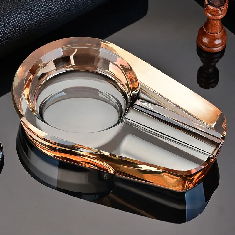 Crystal Cigar Ashtray – Home & Office Tabletop Decor